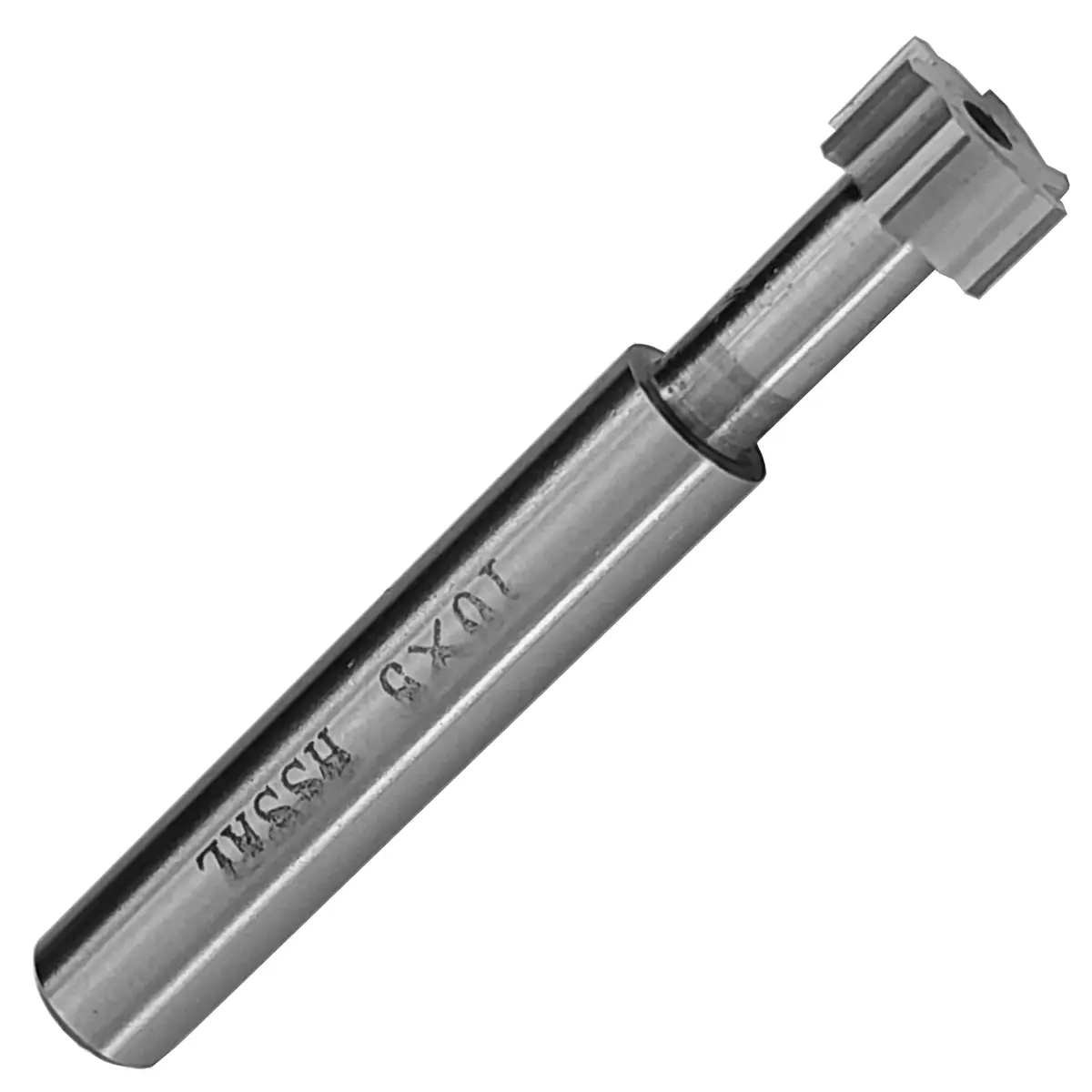 NACX T Slot End Mill 10mm | High-Speed Steel Woodruff Cutter, 6 Flutes, 65mm Length - main product image