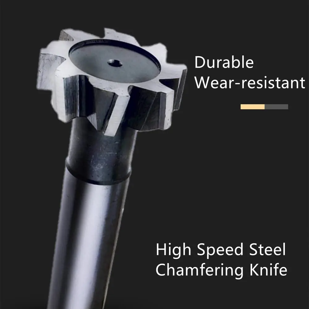 NACX T Slot End Mill 10mm | High-Speed Steel Woodruff Cutter, 6 Flutes, 65mm Length - view 5