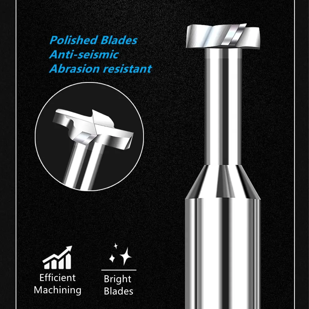 NACX T Slot End Mill 10mm | High-Speed Steel Woodruff Cutter, 6 Flutes, 65mm Length - view 3
