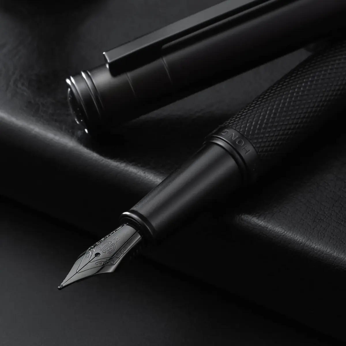Asvine Black Forest Fountain Pen Medium Nib Classic Design with Converter and Metal Pen Case Set | Smooth Ink Flow - view 4