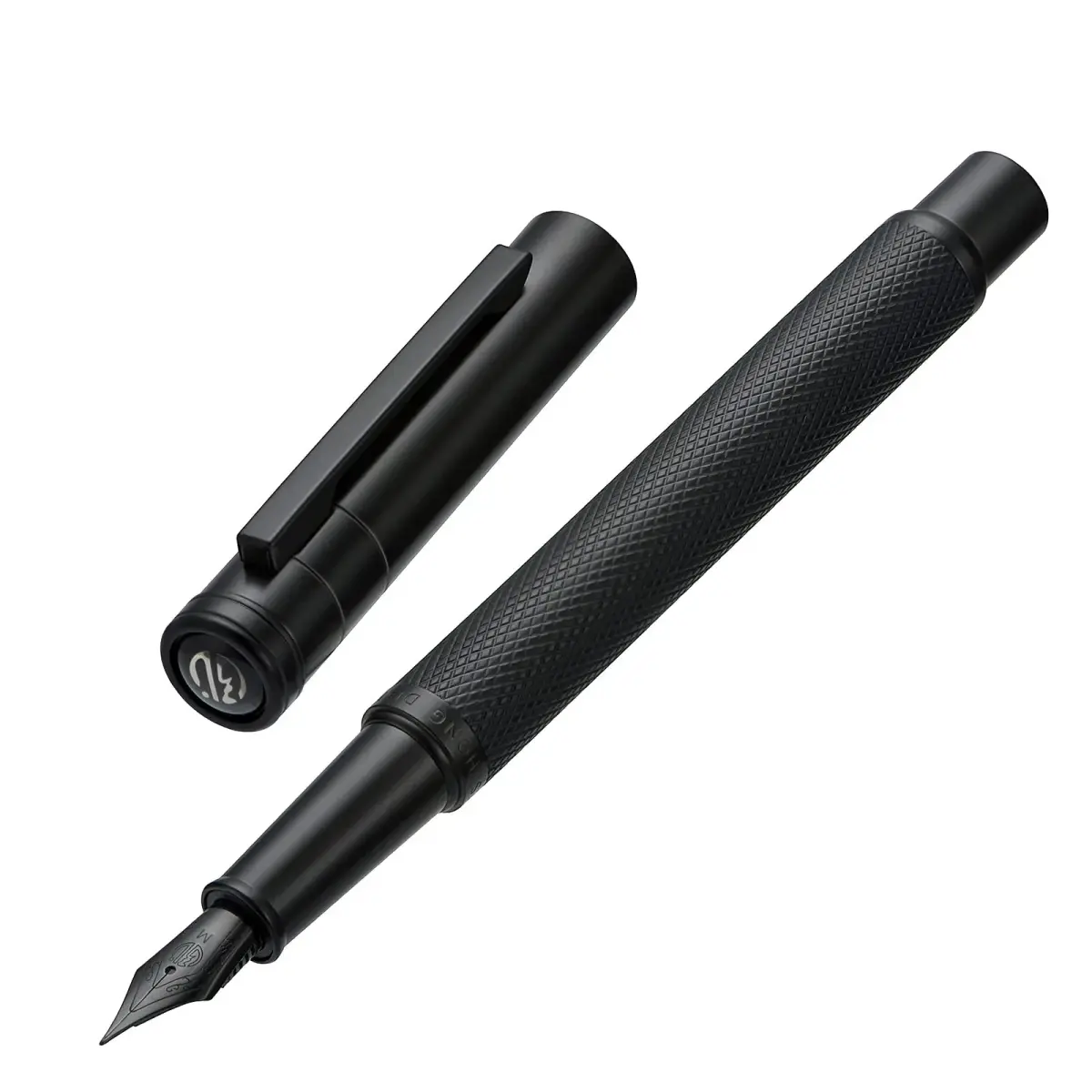 Asvine Black Forest Fountain Pen Medium Nib Classic Design with Converter and Metal Pen Case Set | Smooth Ink Flow - main product image