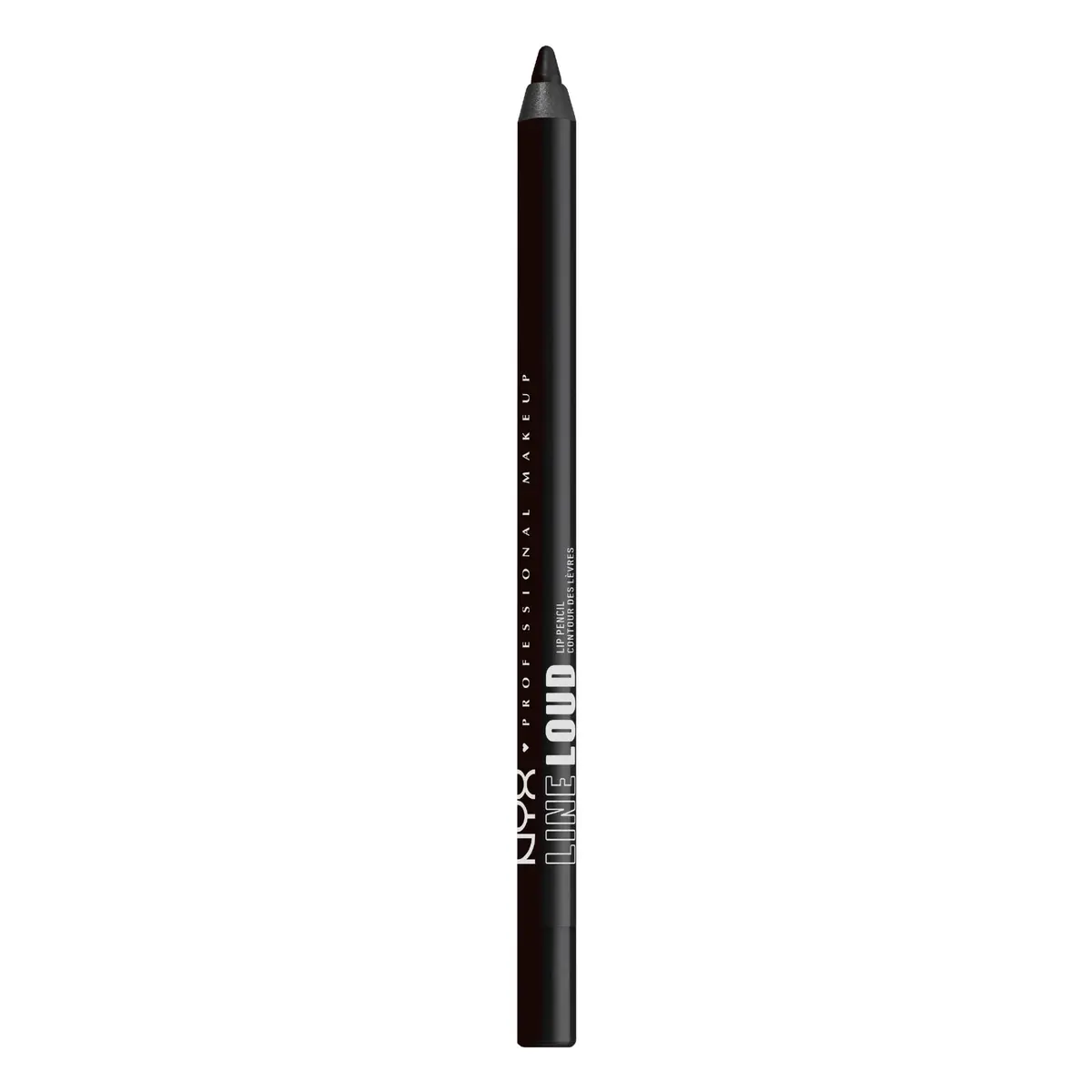 NYX PROFESSIONAL MAKEUP Line Loud Lip Liner, Longwear & Pigmented Lip Pencil with Jojoba Oil & Vitamin E - Evil Genius (Black) | Vibrant Matte Finish - main product image