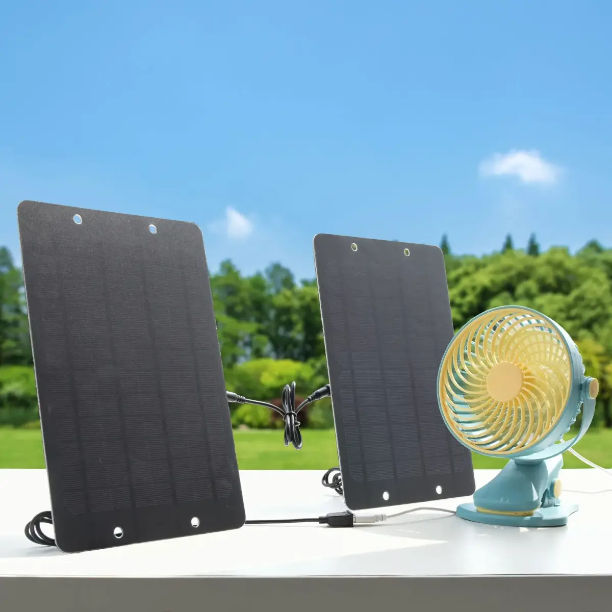 Soshine 6W x2 Solar Panel 12W (27.99cm x 18.01cm) | High-Efficiency Monocrystalline Solar Charger - view 5