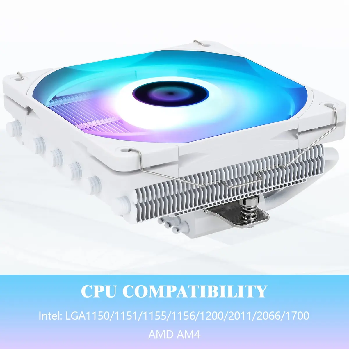 Thermalright AXP120-X67 White ARGB Low Profile CPU Cooler 67mm Height | Intel LGA 1700/1851 & AMD AM4 Compatible - view 3