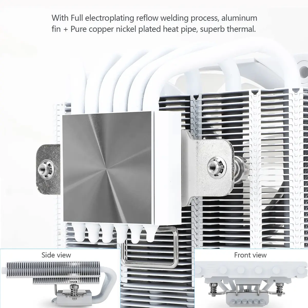 Thermalright AXP120-X67 White ARGB Low Profile CPU Cooler 67mm Height | Intel LGA 1700/1851 & AMD AM4 Compatible - view 4