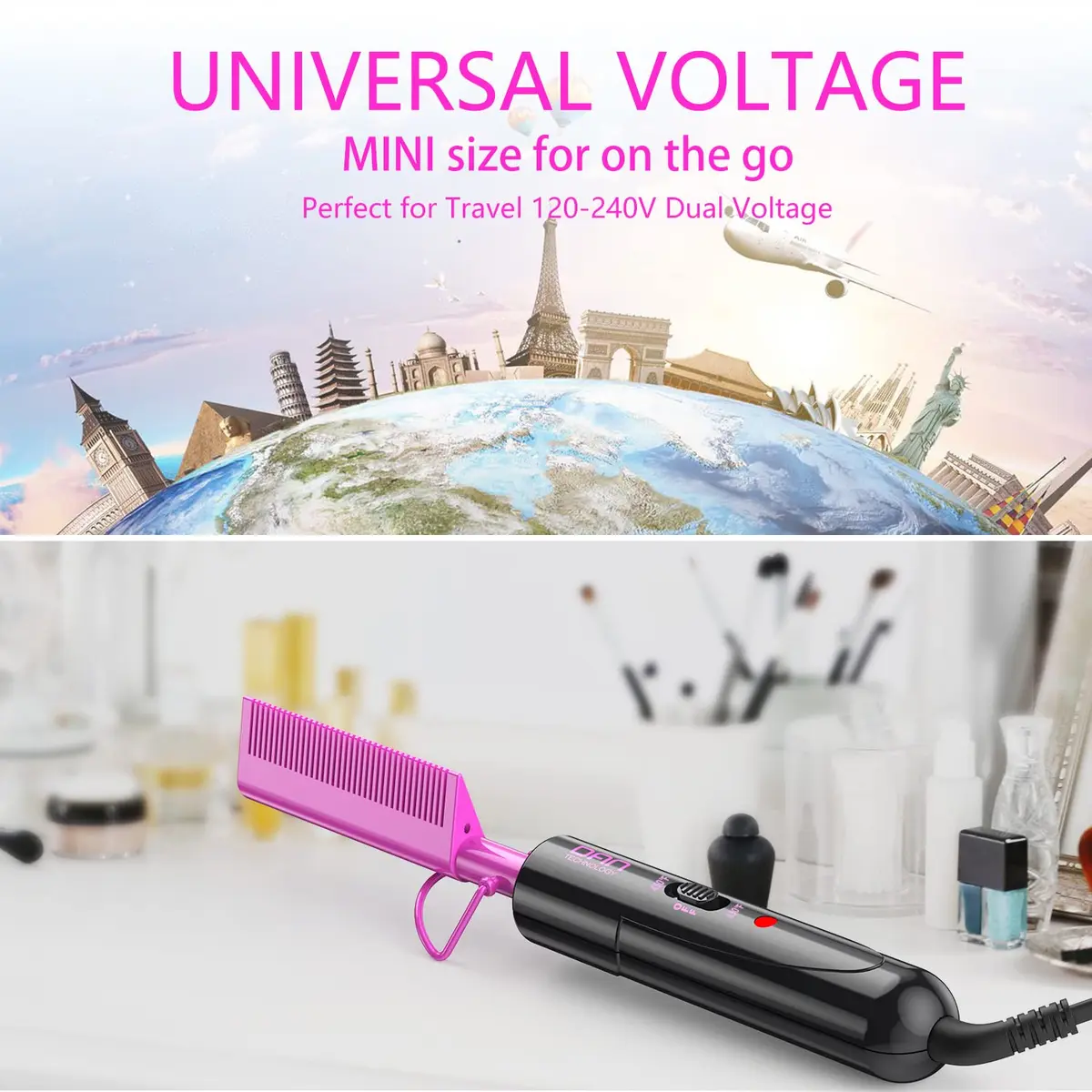 DAN Technology Ceramic Pressing Comb 450°F | Fast Heating Hot Comb for Hair Styling - view 4