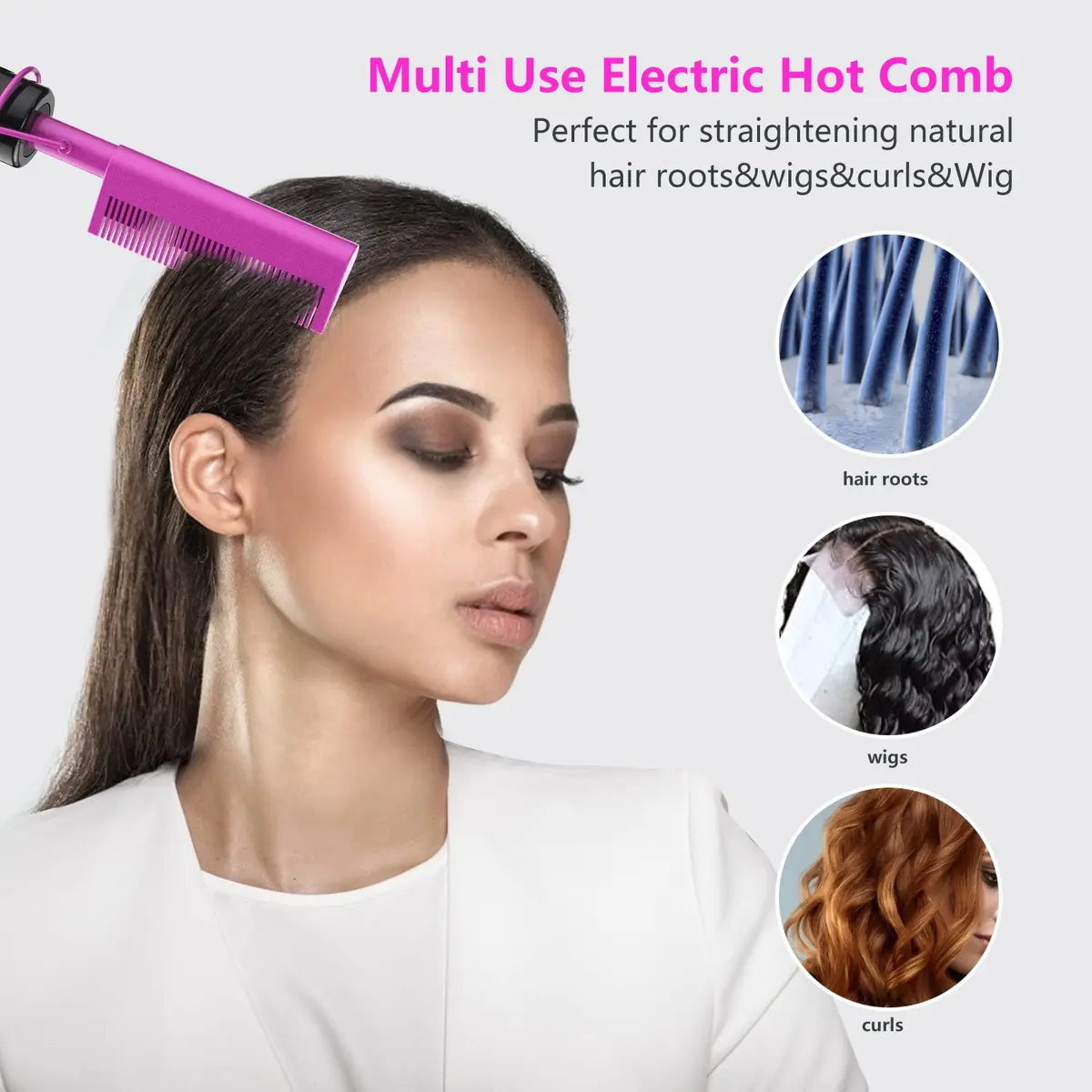 DAN Technology Ceramic Pressing Comb 450°F | Fast Heating Hot Comb for Hair Styling - view 8