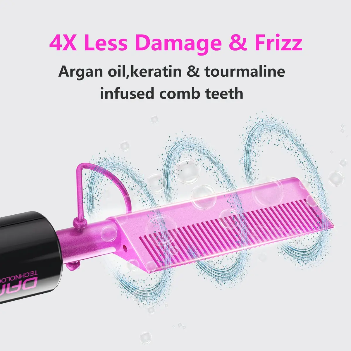 DAN Technology Ceramic Pressing Comb 450°F | Fast Heating Hot Comb for Hair Styling - view 2