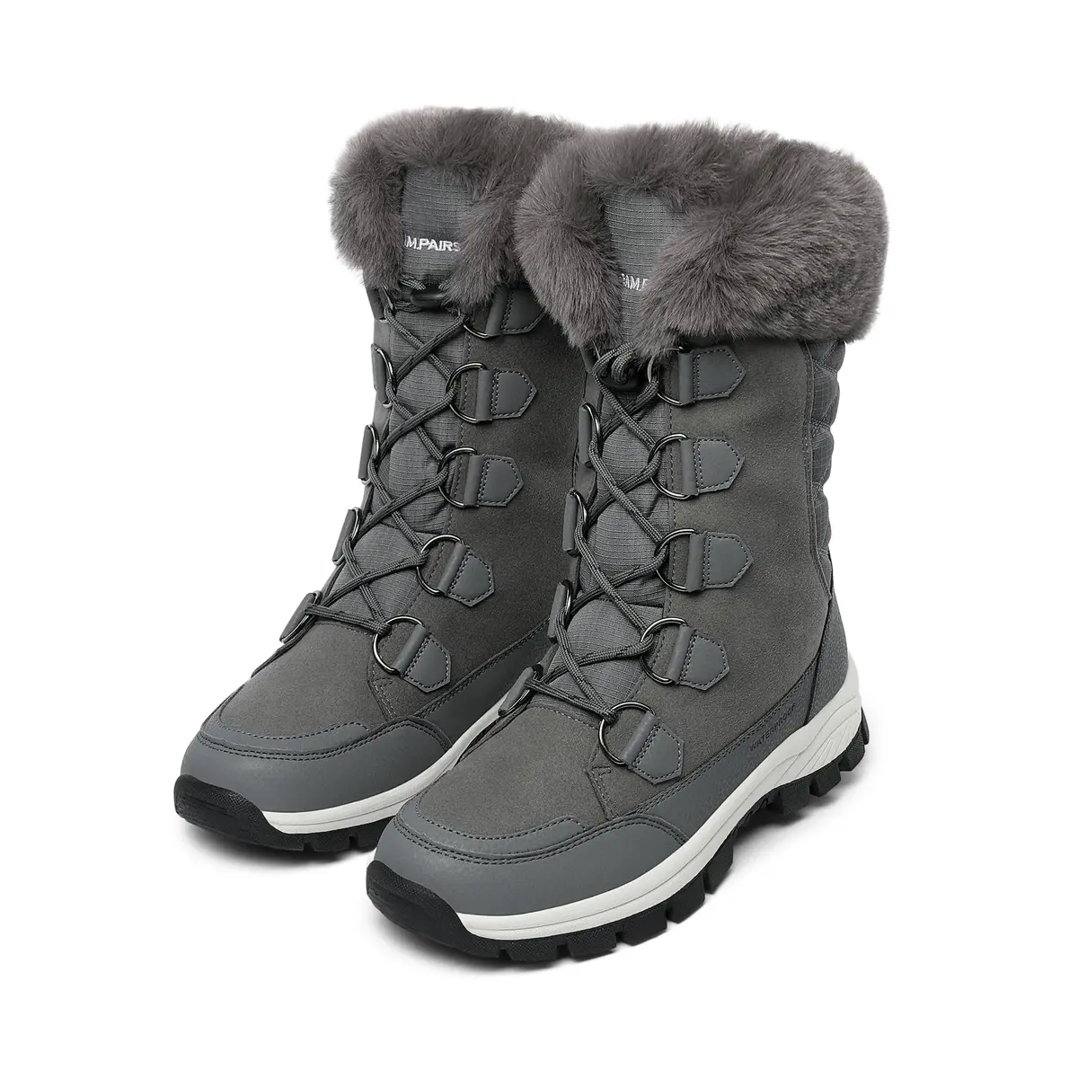 DREAM PAIRS Women's Waterproof Mid Calf Snow Boots 11 | Faux Fur & Sherpa Insulation - view 4