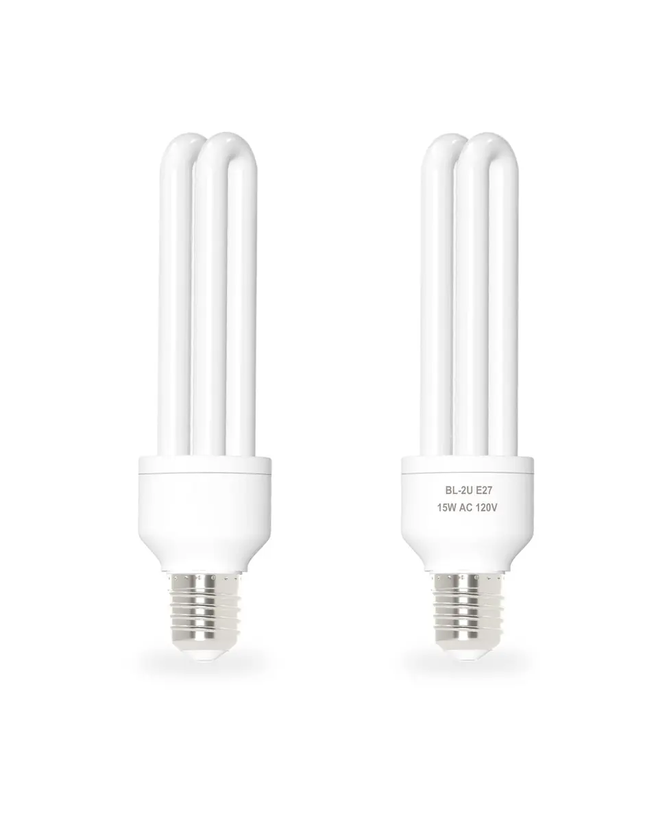 Dichroma E27 U Type 15W Bug Zapper Replacement Bulbs 2-Pack | 1100 Lumens Daylight White - main product image