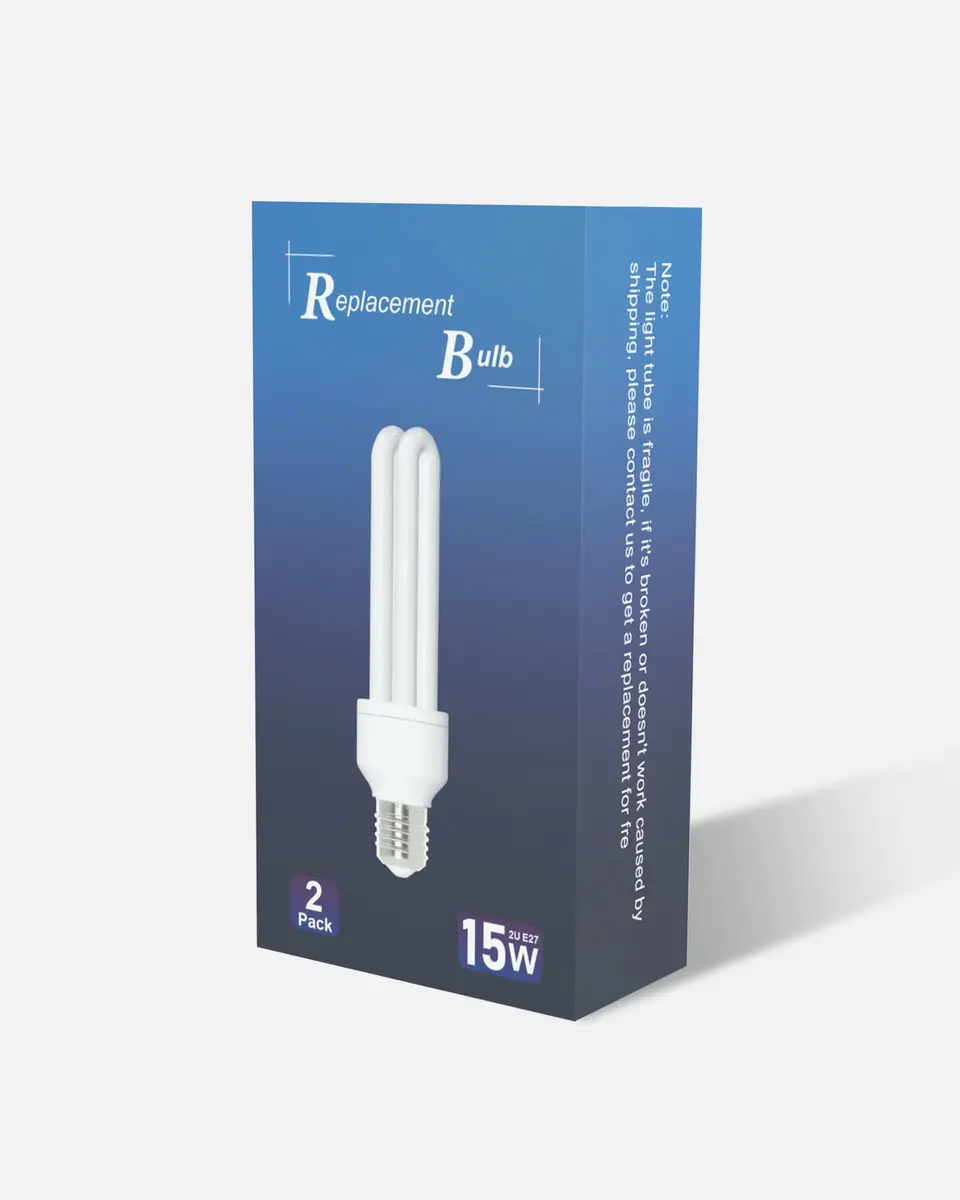 Dichroma E27 U Type 15W Bug Zapper Replacement Bulbs 2-Pack | 1100 Lumens Daylight White - view 7