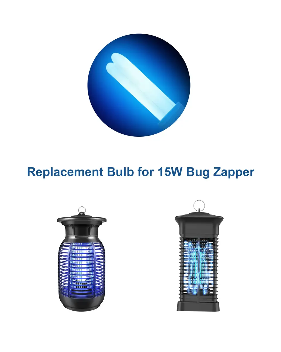 Dichroma E27 U Type 15W Bug Zapper Replacement Bulbs 2-Pack | 1100 Lumens Daylight White - view 2