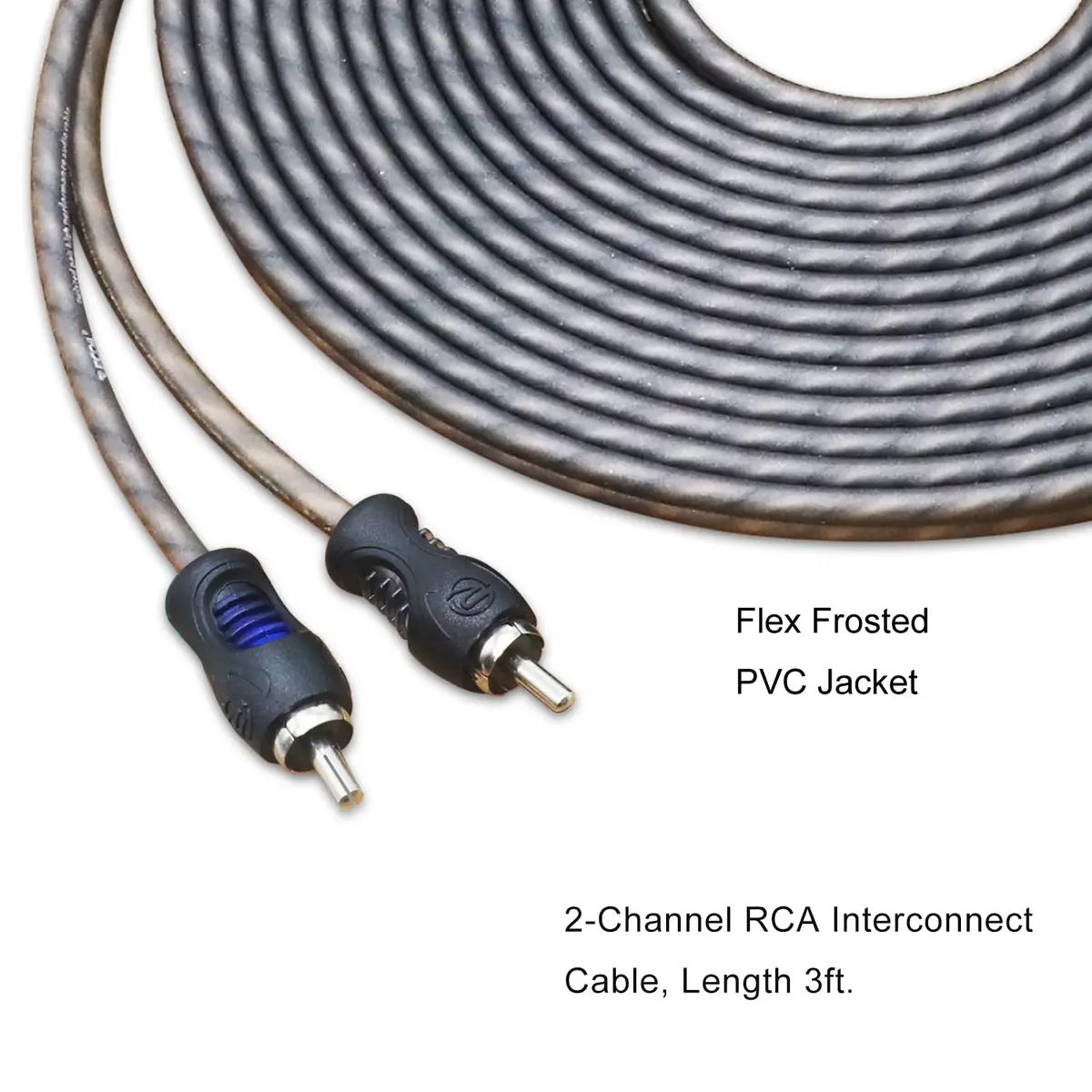RECOIL RCI23 3ft (0.91m) 2-Channel RCA Audio Cable | Twisted Pair Noise Reduction - view 5