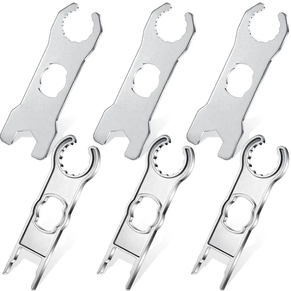 Landhoow 6 Pcs Solar Connector Tool, Metal Wrench for PV Disconnect, Aluminum Alloy, Portable - main product image