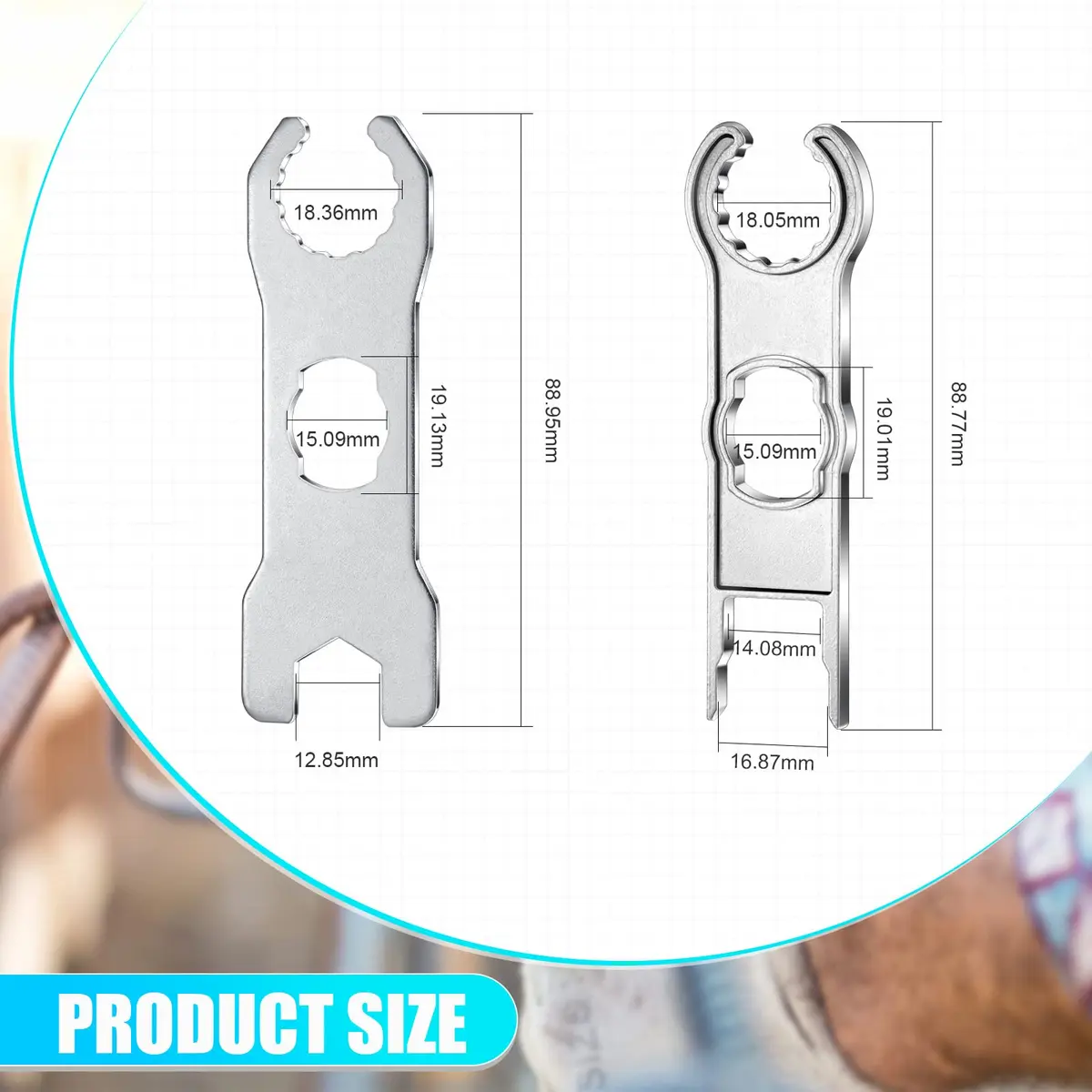 Landhoow 6 Pcs Solar Connector Tool, Metal Wrench for PV Disconnect, Aluminum Alloy, Portable - view 2