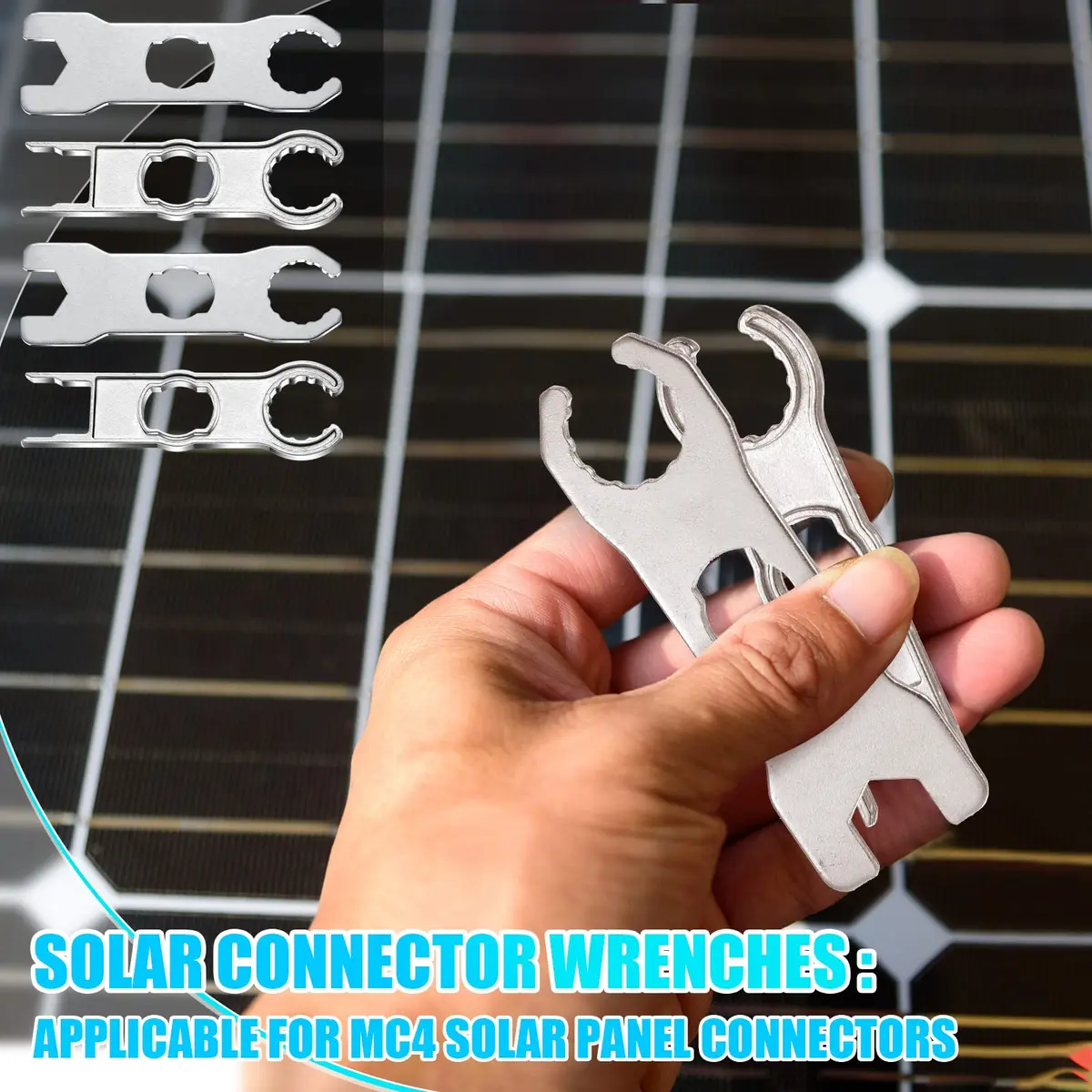 Landhoow 6 Pcs Solar Connector Tool, Metal Wrench for PV Disconnect, Aluminum Alloy, Portable - view 4