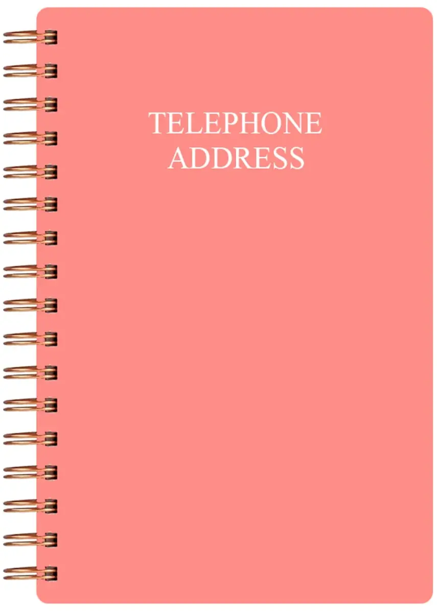 Nokingo Telephone Address & Birthday Book with Tabs, Rose, 3.5x5.25 inch | Organizer for Contacts & Passwords - main product image