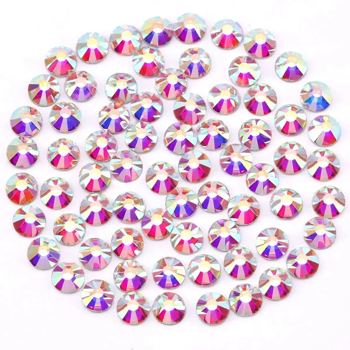 Novani Glass Crystal AB Rhinestones SS3 (1.2mm) - 5760pcs | Sparkle Like Diamond Flatback Gems for Nail Art & Crafts - main product image
