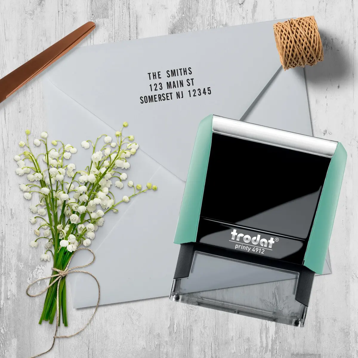 Trodat Printy 4912 Self Inking DIY Stamp Kit – Black Ink, 3/4” x 1-7/8” | Customizable message stamp - view 7