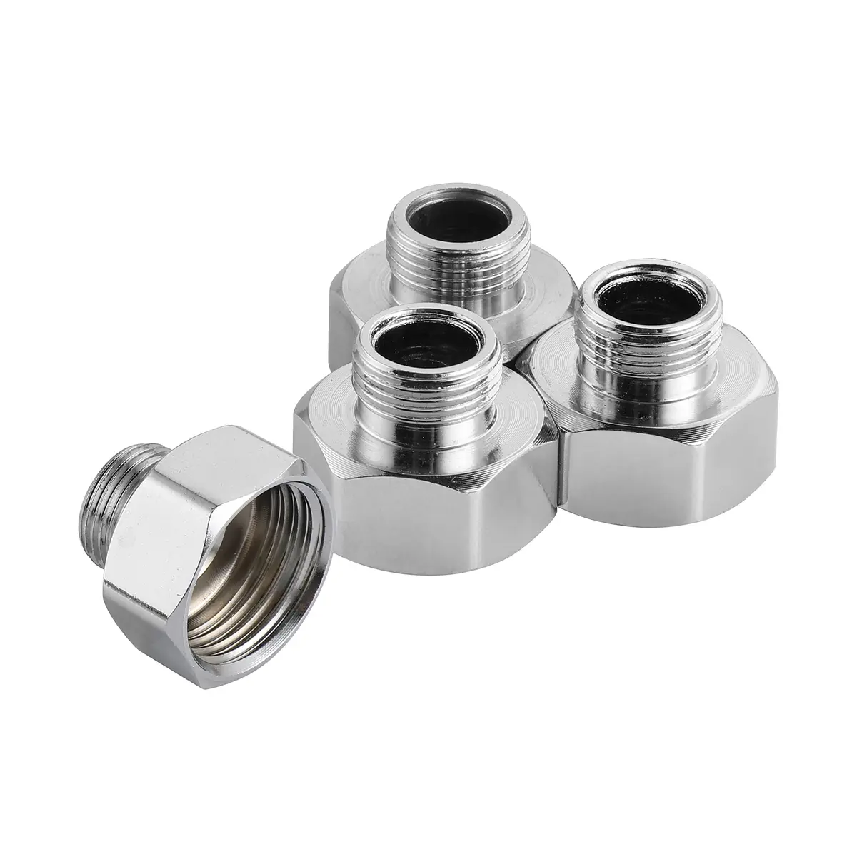 Stanweemix Water Line Adapter 1/2" Female to 3/8" Male | Stainless Steel, Rust-Resistant, 4 pcs - main product image