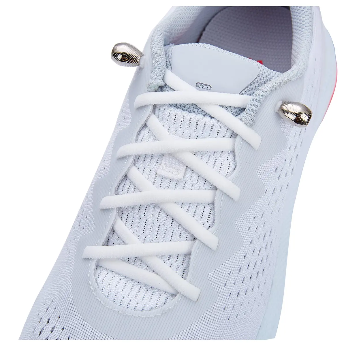 anan520 Tieless Elastic Shoe Laces | No Tie Slip-On Support for Kids & Adults, White - main product image