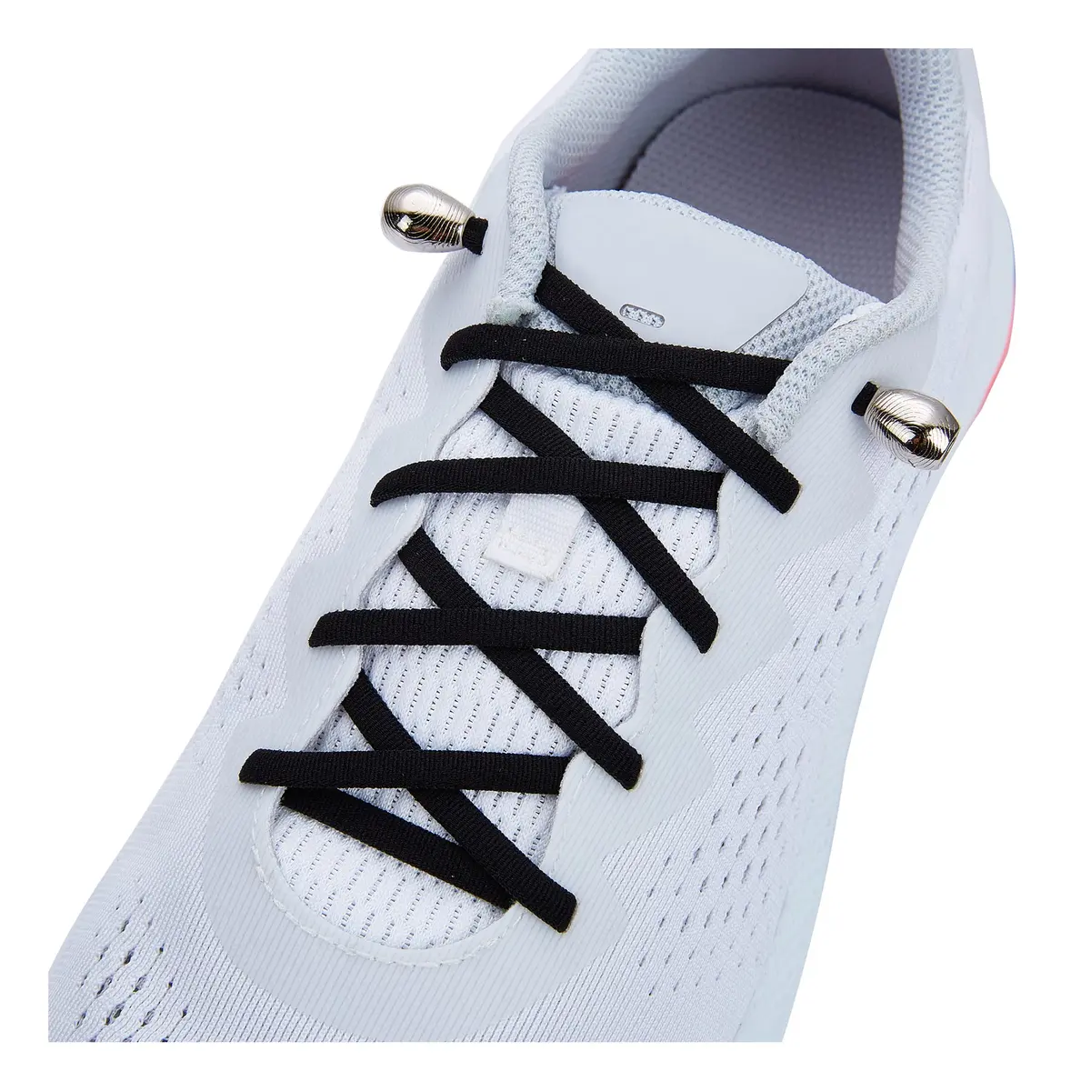 anan520 Tieless Elastic Shoe Laces | No Tie Slip-On Support for Kids & Adults, Black - main product image