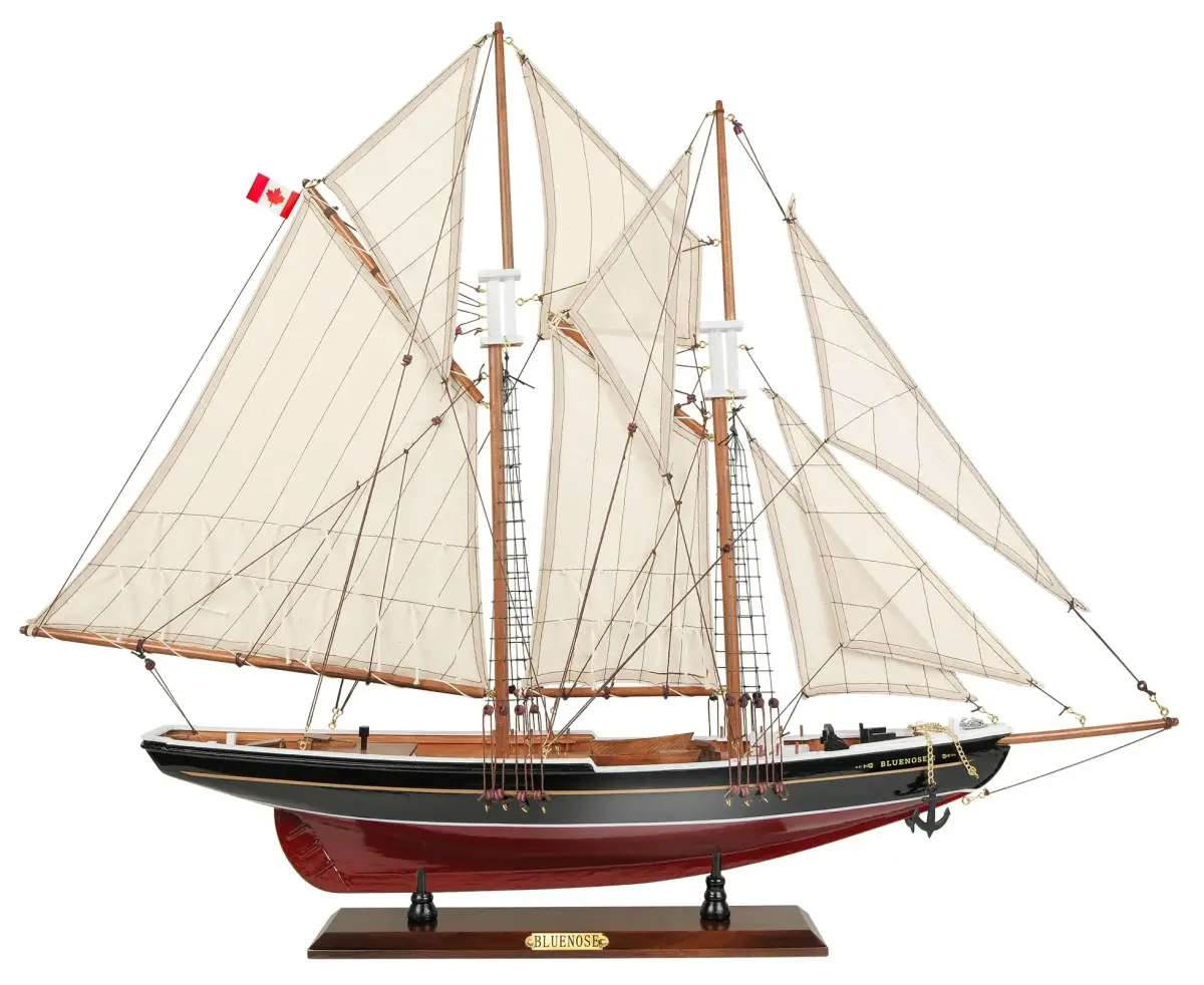SAILINGSTORY Bluenose 1/60 Scale Wooden Sailboat Model Ship Replica Large | 82 cm (32" L) Nautical Display - main product image