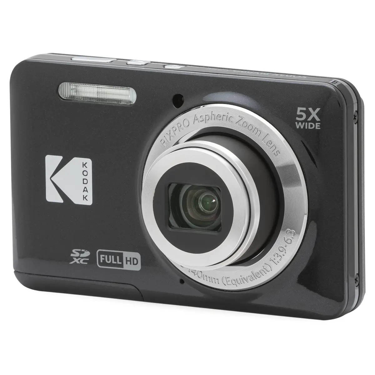 Kodak PIXPRO FZ55 Digital Camera 16MP CMOS 5X Optical Zoom 1080p HD Video 2.7" LCD Black | Compact Point-and-Shoot Camera - main product image