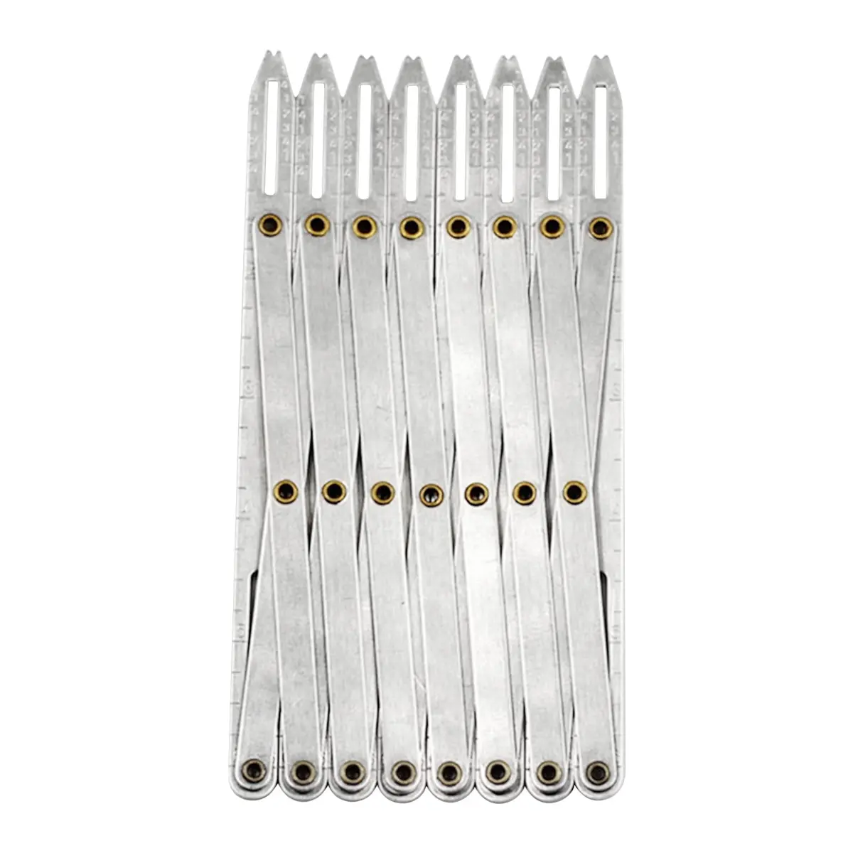 TVlifams Expanding Sewing Gauge, Aluminum, 6.3 x 3 inch | Adjustable Button Spacer Tool for Quilting & Crafts - view 7