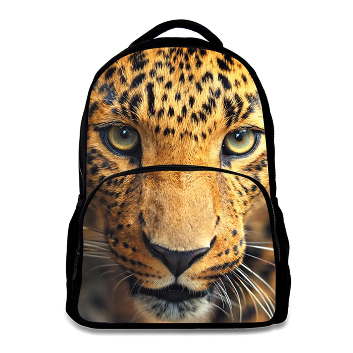 ENDUO DESIGN Animal School Bag Leopard School College Backpack 17 Inch | Durable Water-Resistant Polyester - main product image