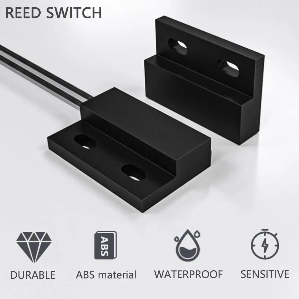 AOAUTO Magnetic Reed Switch 23mm x 14mm x 6mm | Normally Open Wired Door Sensor 2-Pack - view 6