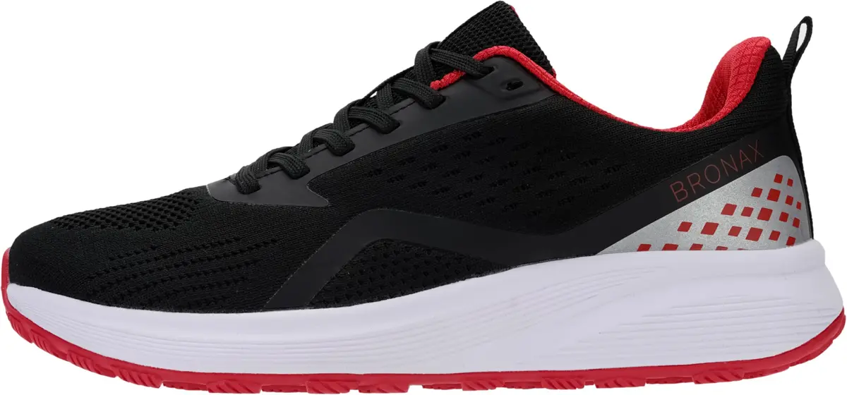 BRONAX Men's Wide Toe Box Tennis Shoes 12 Black Red | Supportive, Breathable & Durable for Active Men - view 5