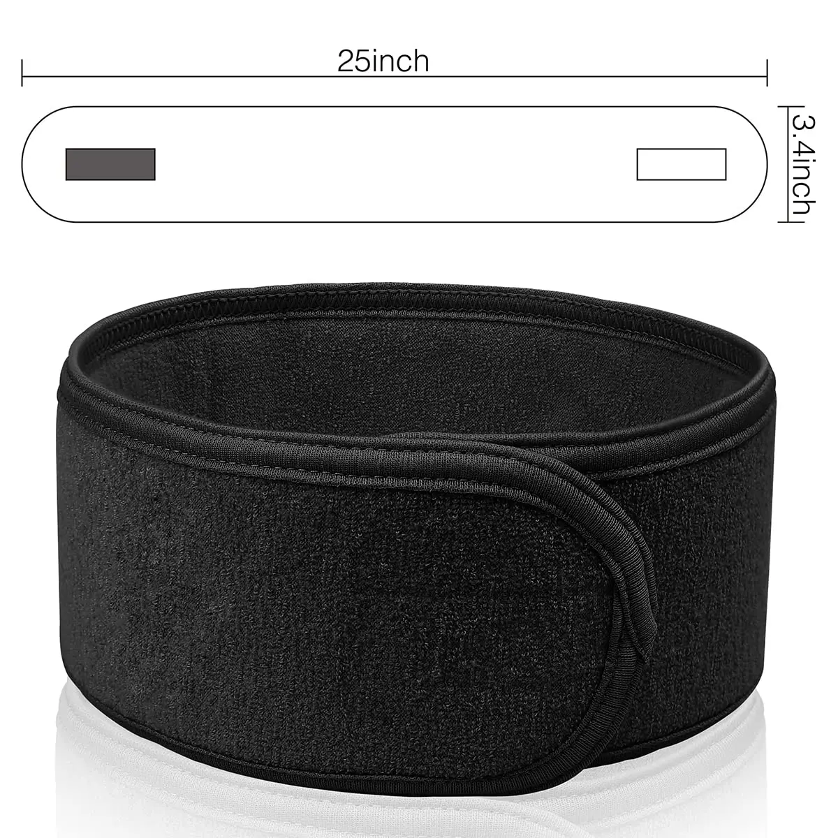 Denfany Soft Terry Cloth Spa Headband | Adjustable & Absorbent for Face Washing, Yoga, Makeup Removal - view 2