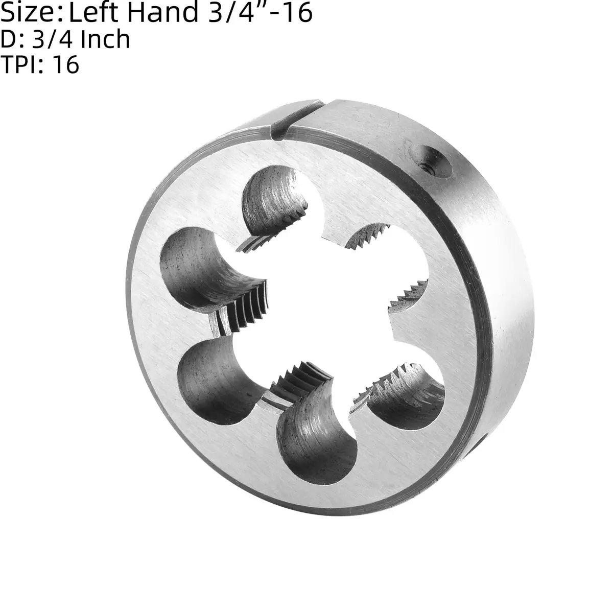 Burkit 3/4"-16 UNF Left Hand Tap and Die Set | High-Speed Steel Tap, Alloy Steel Die - view 3
