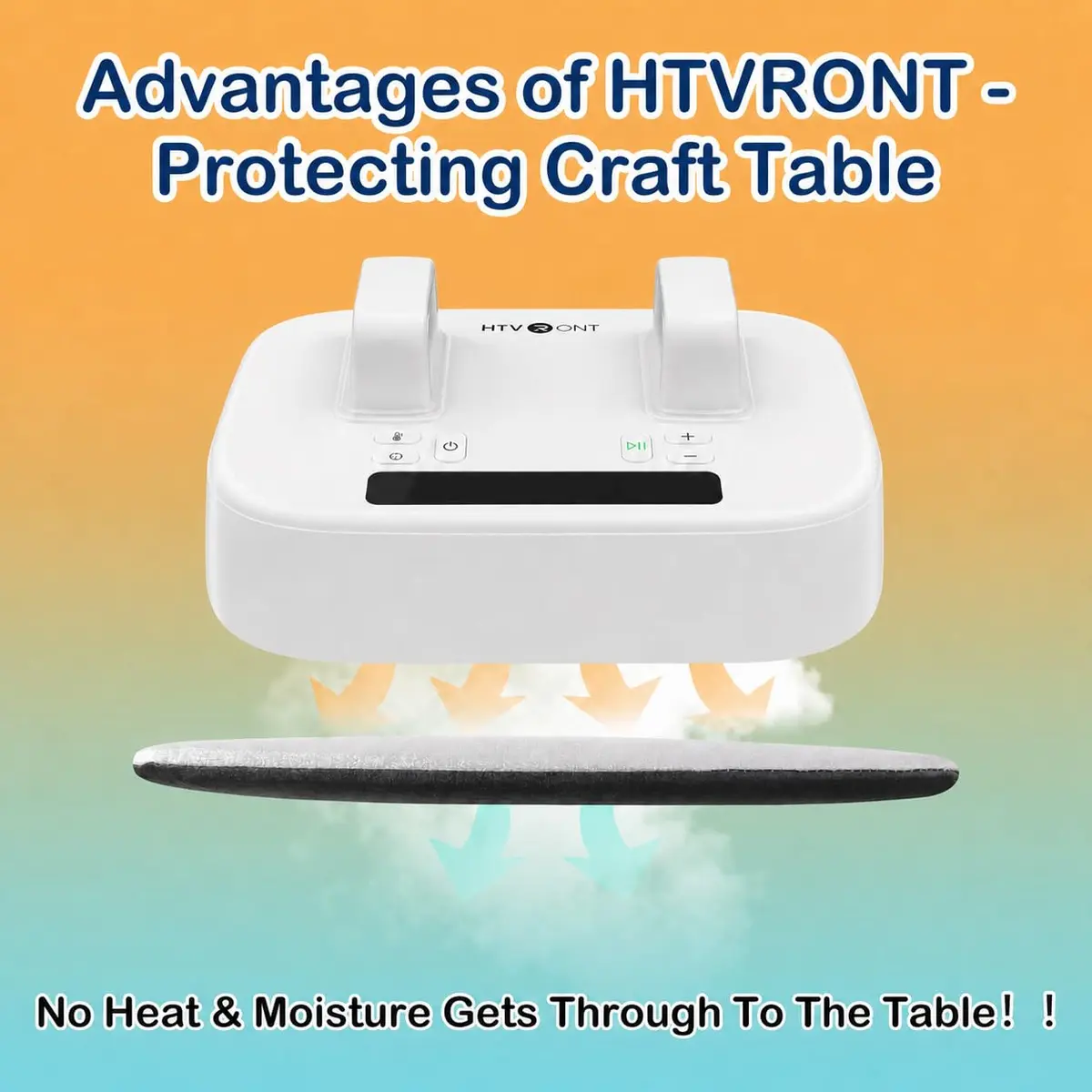 HTVRONT Heat Press Mat 11.5"x11.5" | Double-Sided Flame Retardant Craft Pad - view 4