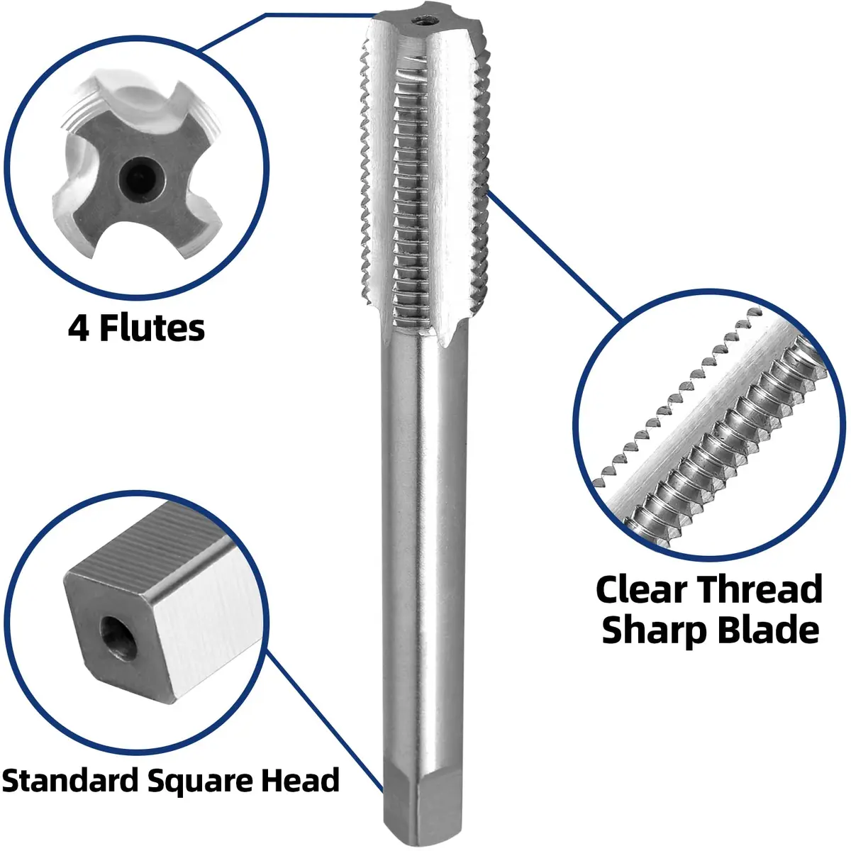 Burkit 1/2"-20 UNF Left Hand Tap and Die Set, 3.3 oz | Thread Cutting & Repair Tool - view 4