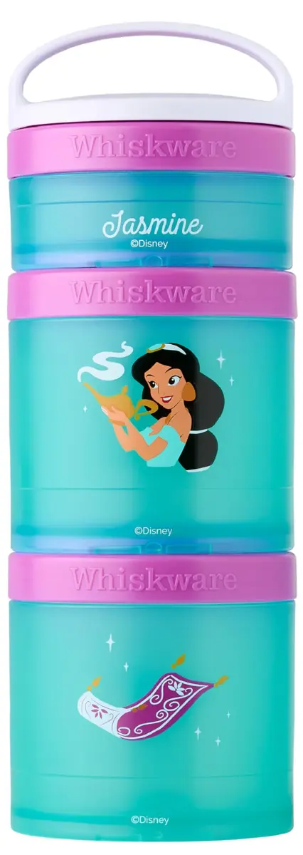 Whiskware Disney Princess Aladdin Stackable Snack Containers 3-Pack | BPA-Free & Dishwasher Safe - main product image