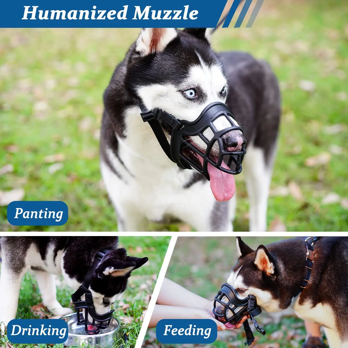 BARKLESS Dog Muzzle Basket Anti Biting Chewing Medium Large | All-round Snout Protection - view 7