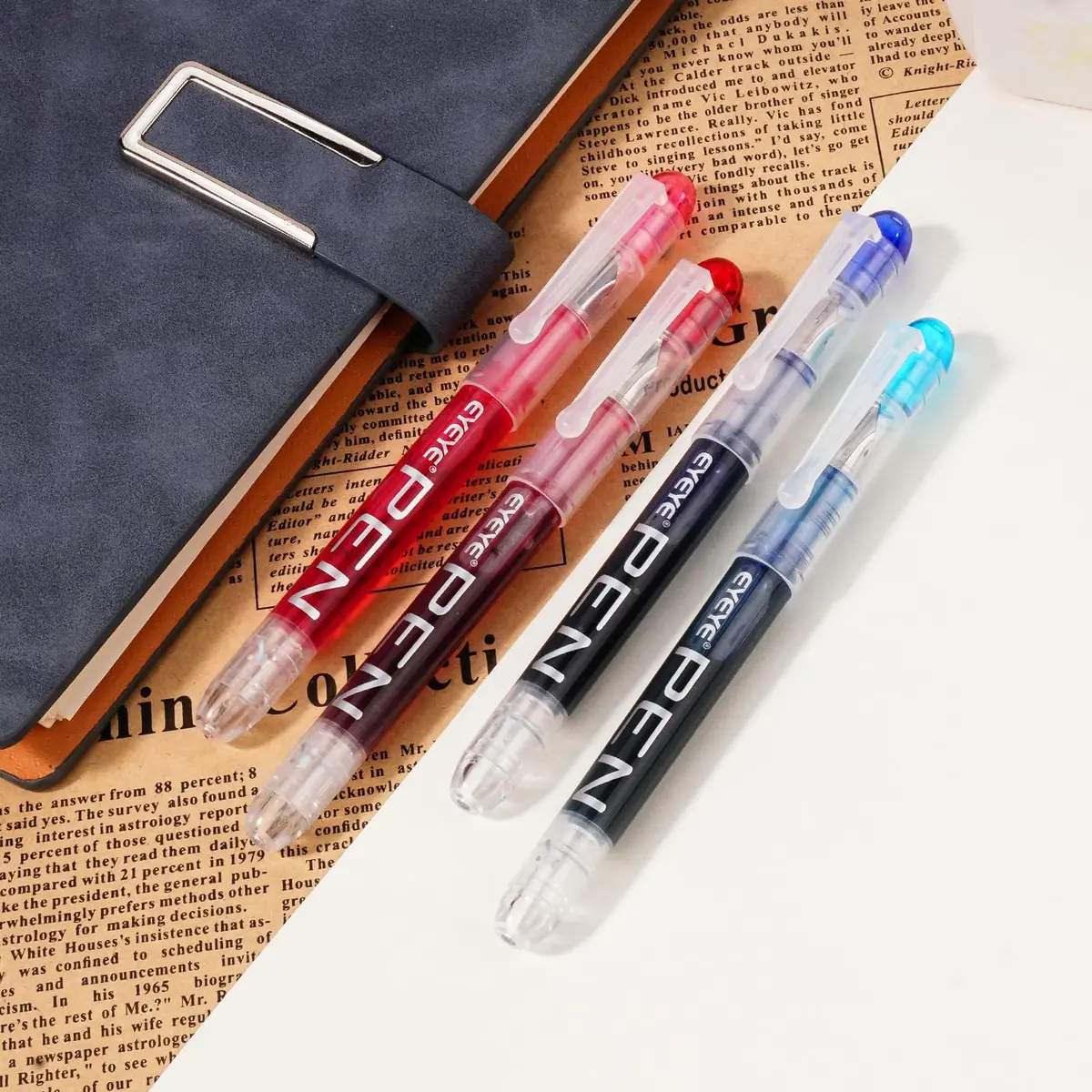 EYEYE Fountain Pens for Writing, Fine Nib, Clear Barrel | Assorted Colors, 0.5mm, Disposable, Smooth Ink - view 8