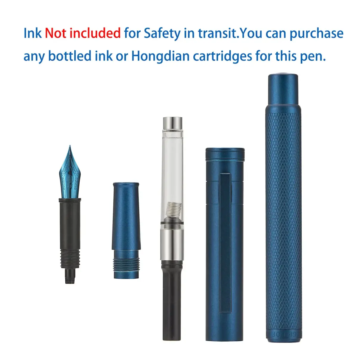 Asvine 1851 Dark Blue Forest Fountain Pen Medium Nib 13.8cm (5.43in) | Smooth Ink Flow for Students - view 7