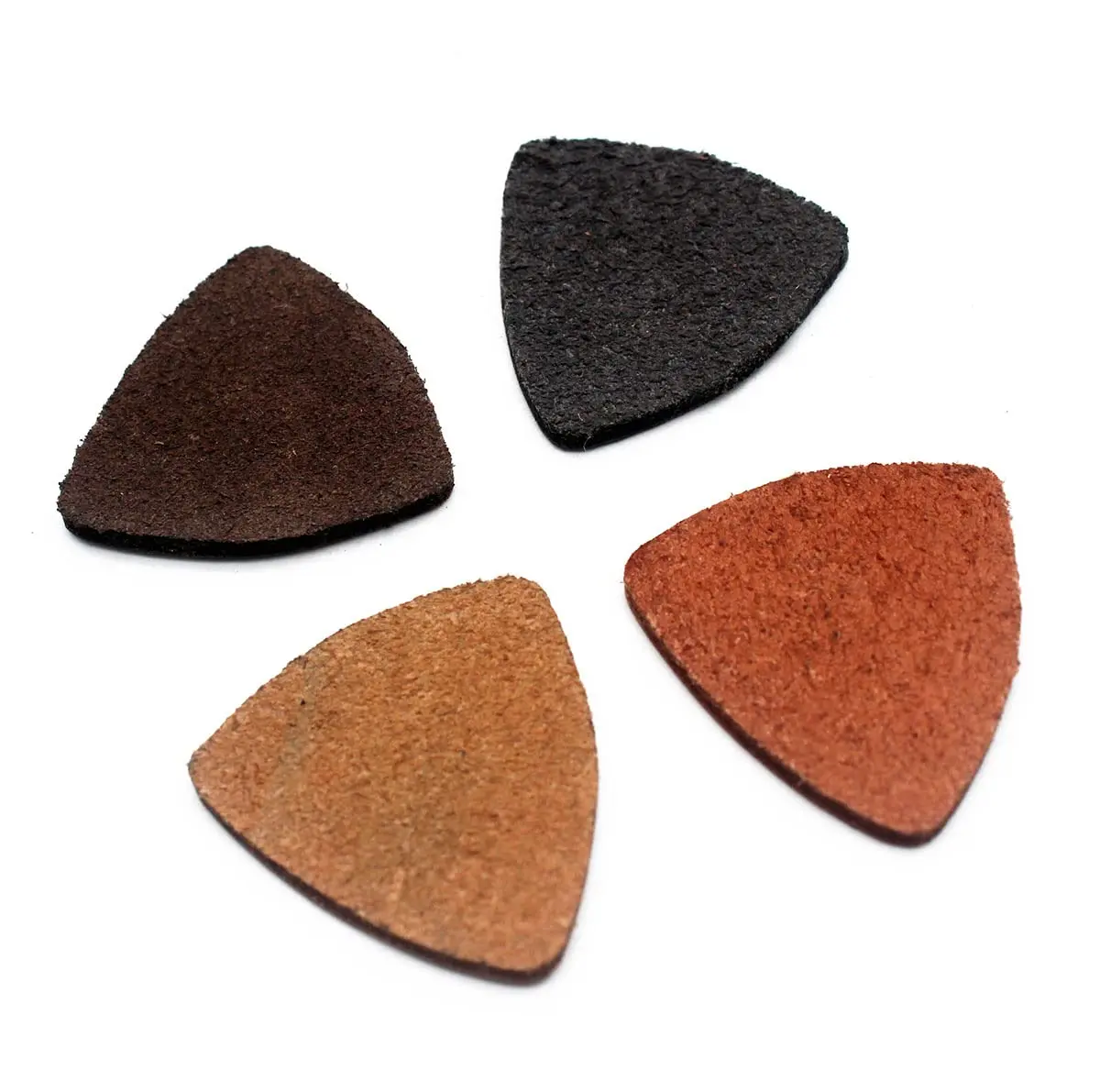 TUOREN Soft Leather Ukulele Picks 8 Pack | Produces Richer Warmer Tone for Ukulele Guitar Bass - view 3