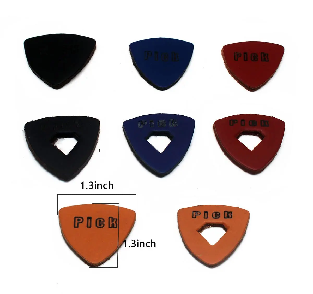 TUOREN Soft Leather Ukulele Picks 8 Pack | Produces Richer Warmer Tone for Ukulele Guitar Bass - view 4