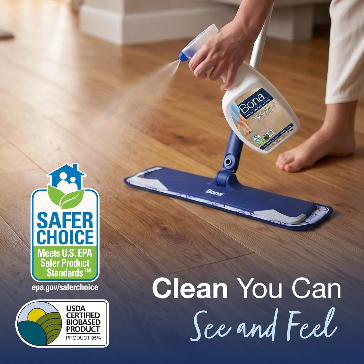 Bona Hardwood Floor Cleaner Concentrate 25ml (0.811 Fl Oz) | Residue-Free Cleaning for Wood Floors - view 4
