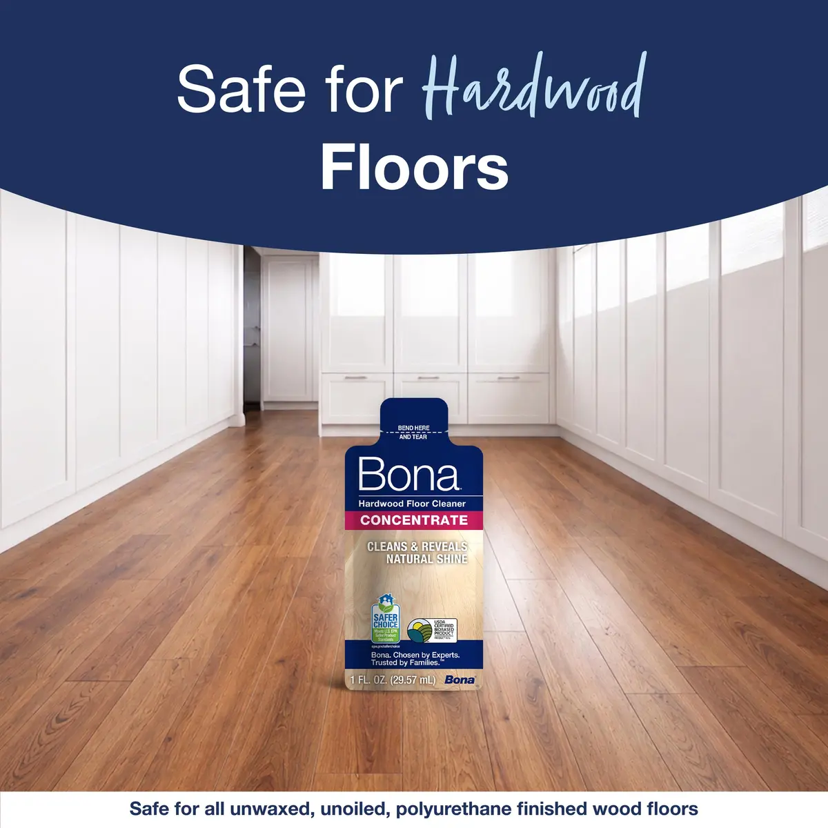 Bona Hardwood Floor Cleaner Concentrate 25ml (0.811 Fl Oz) | Residue-Free Cleaning for Wood Floors - view 6