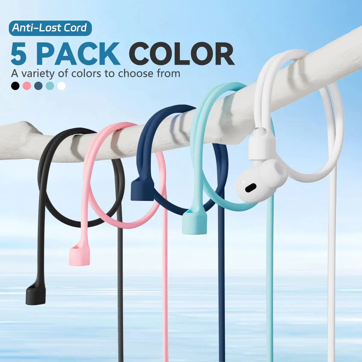 Mooyavia Ultra Strong Magnetic Anti-Lost Strap for AirPods Pro - 5 Color | Magnetic Silicone Neck Lanyard - view 9