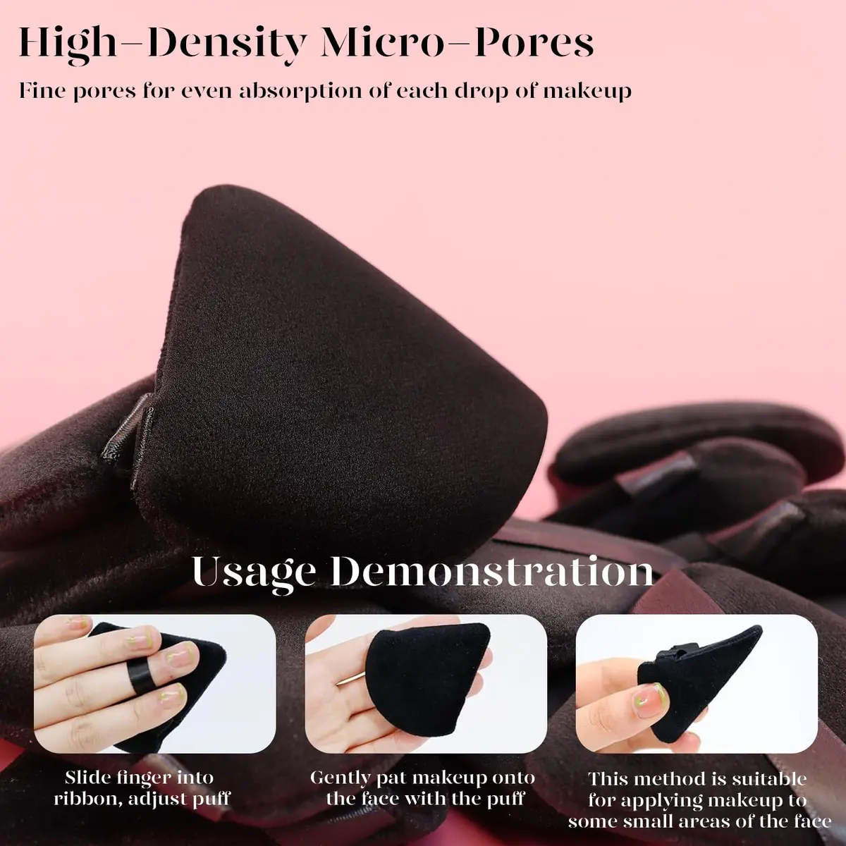 BEAKEY Powder Puff 12pcs Face Triangle Powder Puffs for Loose & Foundation | Precise, Soft & Reusable - view 6