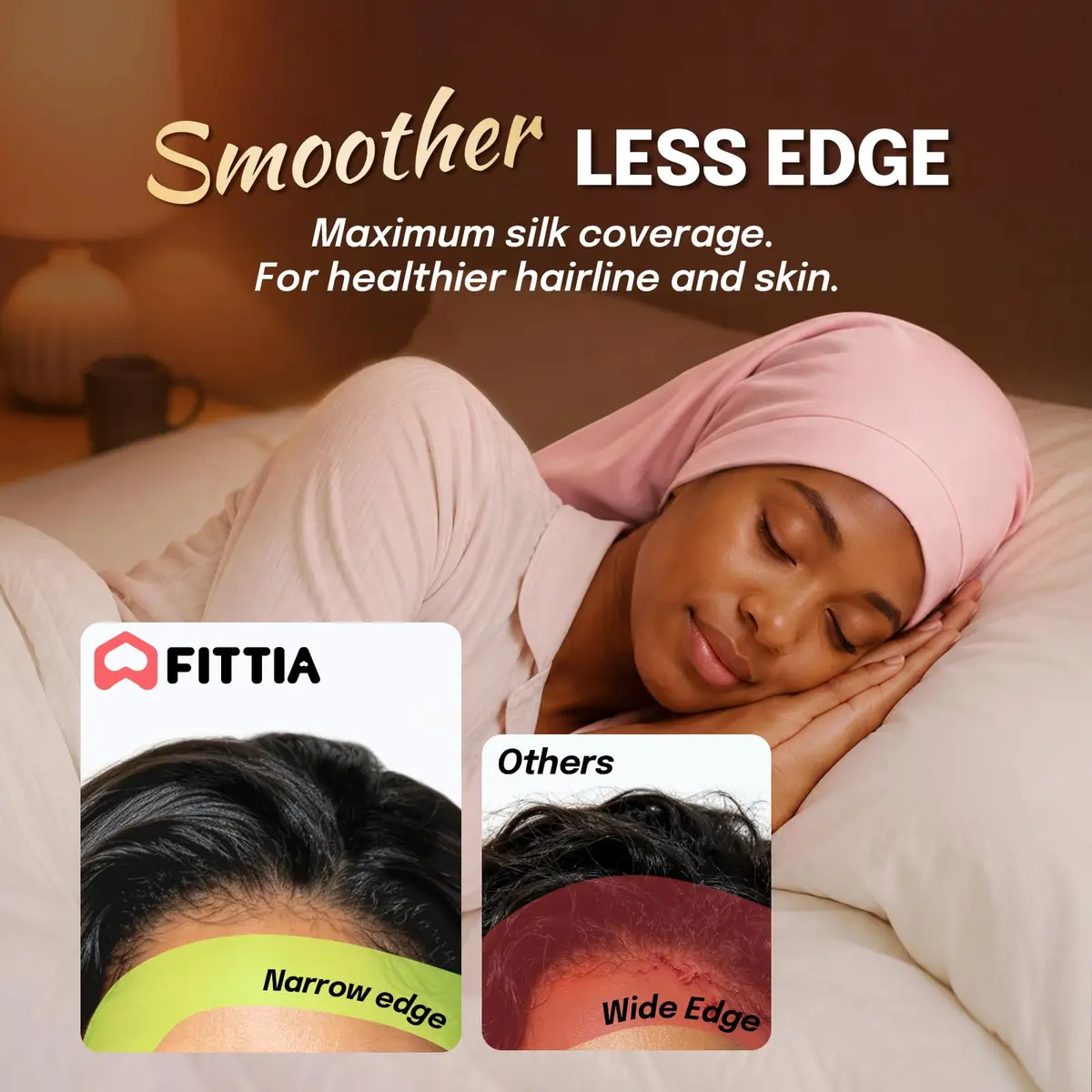 Fittia Long Satin Hair Bonnet for Locs, Dreadlocks & Braids | Adjustable XL Beanie for Women’s Hair Sleep - view 5