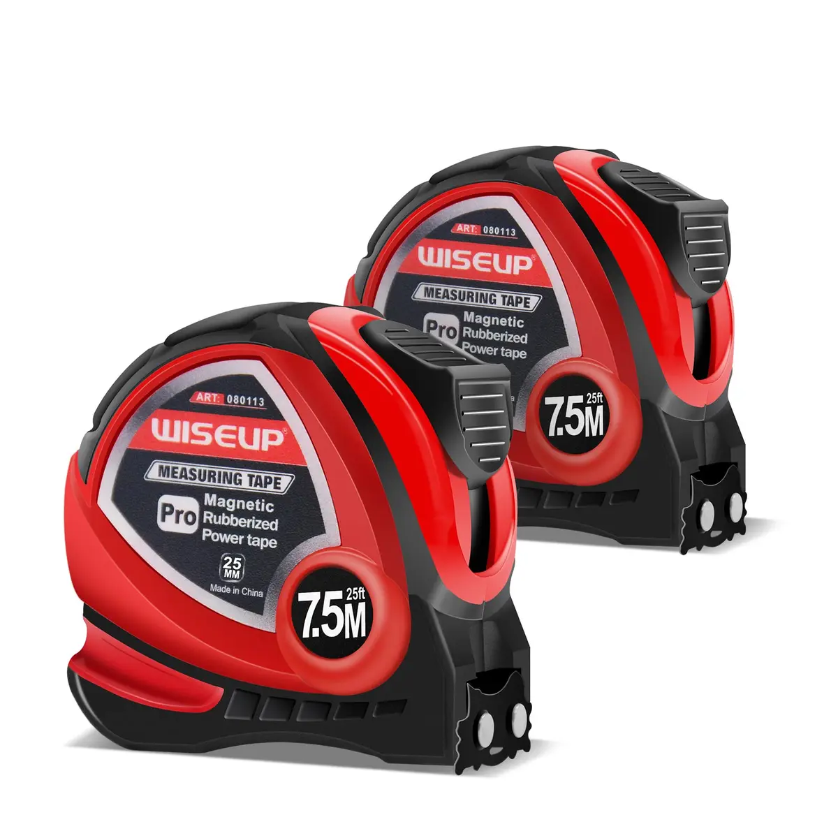 WISEUP Industrial Magnetic Tape Measure with Fractions 1/8 and Metric | Self-locking, Accurate, Durable (70-120 chars) - main product image
