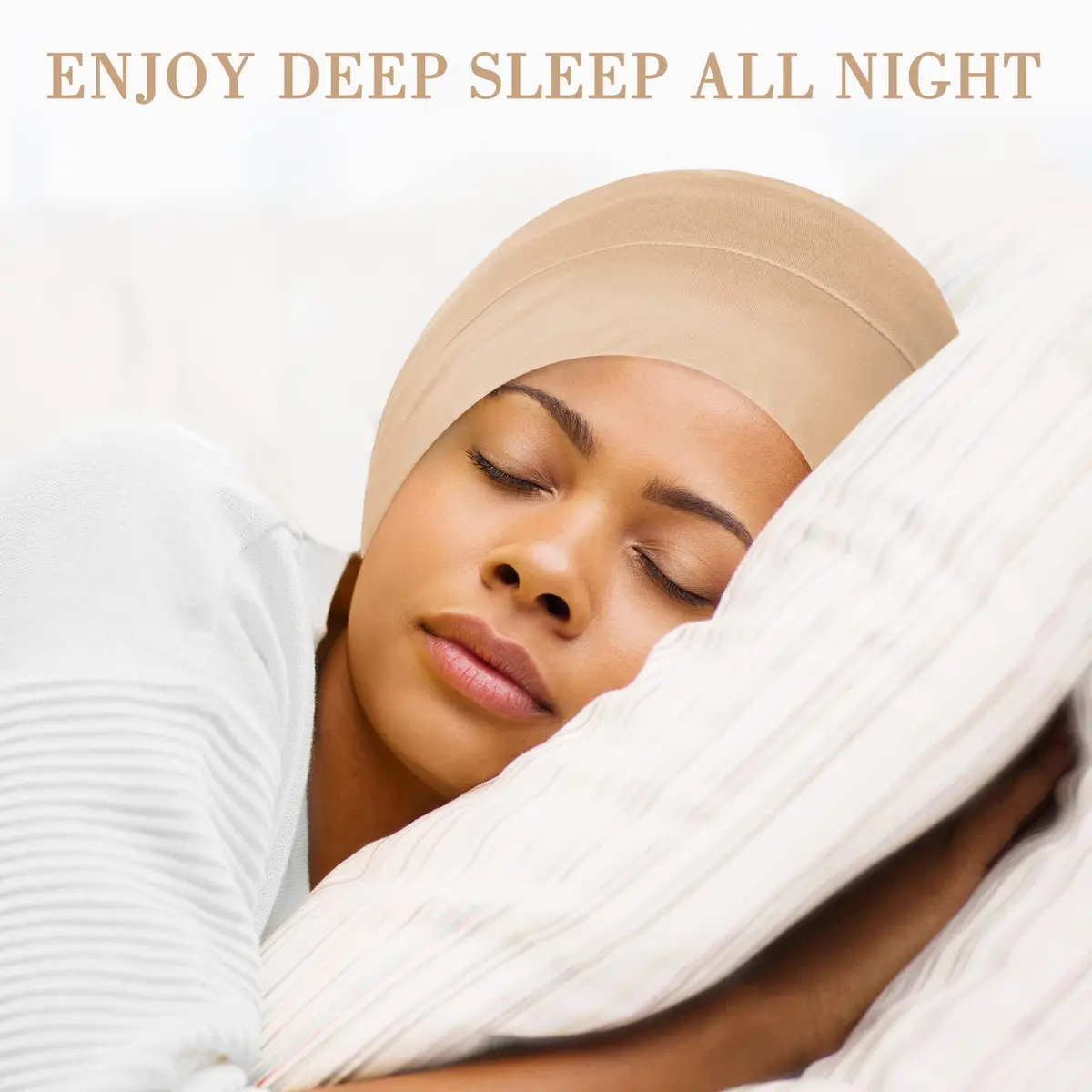 Fittia Satin Lined Sleep Bonnet, Adjustable Non-Slip Cap for Locs, Medium | Silky Satin, Adjustable Fit for All Hair Types - view 3