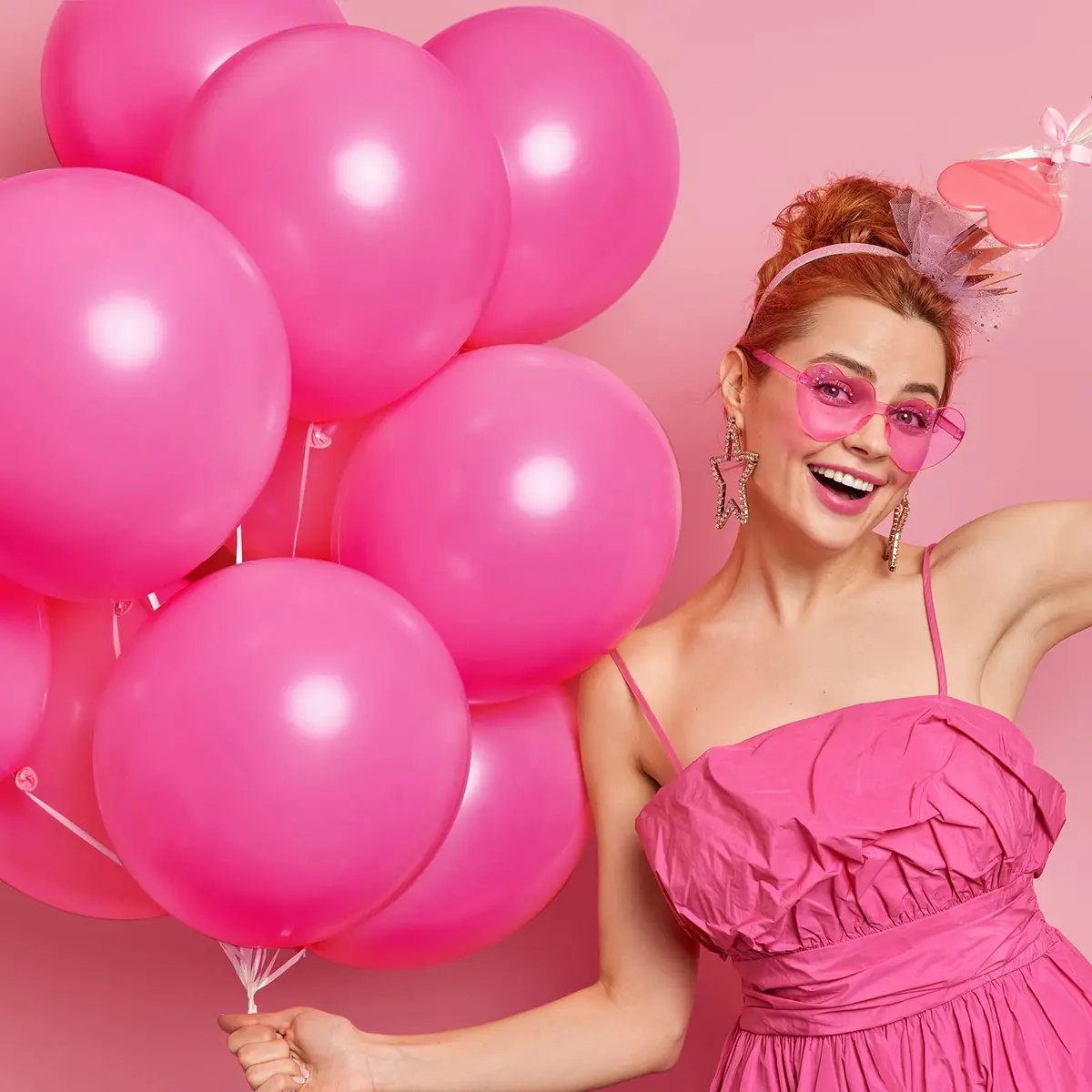 RUBFAC Hot Pink Balloon Arch Kit 129pcs | Assorted Colors for Party Decorations - view 4